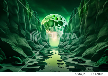 abstract landscape view of moon background wallpaper 114120042