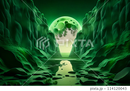 abstract landscape view of moon background wallpaper 114120043