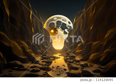 abstract landscape view of moon background wallpaper 114120045