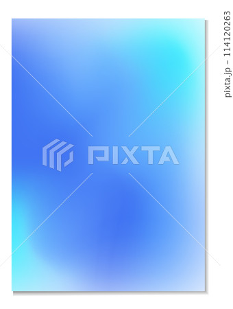 Abstract blu wavy liquid background. Vector image. Gradient mesh. Blue green saturated vivid color blend. Modern design template for posters, ad banners, brochures, flyers, covers, websites. 114120263