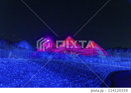 なばなの里イルミネーション　ピラミッド 114120359