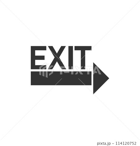 Exit icon flat 114120752