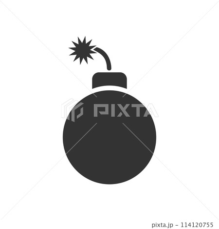 Bomb icon flat Bomb icon flat 114120755