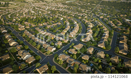 Suburban Monotony: Aerial Perspective. Generative AI 114121068