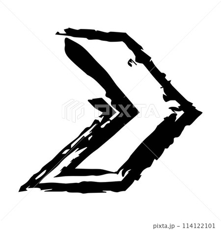Arrow symbol icon, grunge texture vector element direction symbol illustration for graphic design 114122101