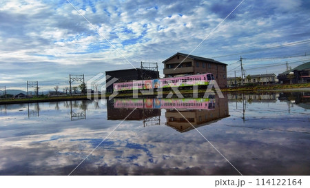 水鏡列車　近江鉄道2024年‐6 114122164