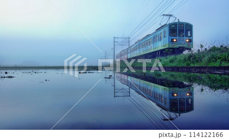 水鏡列車 近江鉄道2024年‐8 水鏡列車 近江鉄道2024年‐8 114122166