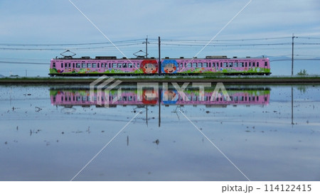 水鏡列車 近江鉄道2024年-11 水鏡列車 近江鉄道2024年-11 114122415