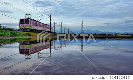 水鏡列車　近江鉄道2024年-12 114122417