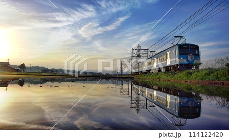 水鏡列車　近江鉄道2024年-15 114122420
