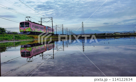 水鏡列車　近江鉄道2024年‐23 114122634