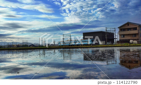 水鏡列車　近江鉄道2024年-28 114122790