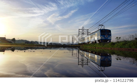 水鏡列車 近江鉄道2024年-33 水鏡列車 近江鉄道2024年-33 114122796