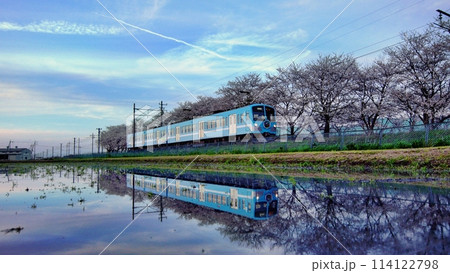 水鏡列車　近江鉄道2024年-34 114122798