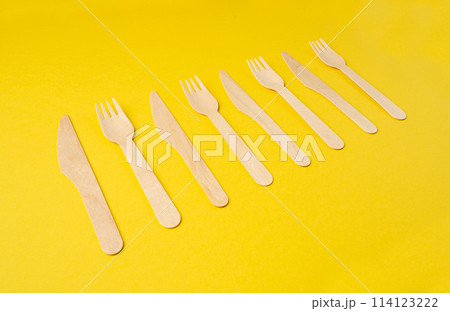Paper Plate, Fork, Knife, Eco Tableware, Disposable Cutlery, Biodegradable, Eco Bio Table Setting for Picnic Paper Plate, Fork, Knife, Eco Tableware, Disposable Cutlery, Biodegradable, Eco Bio Table Setting for Picnic 114123222