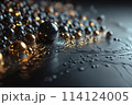 AI Generated Luxurious Gold and Black Spheres for Modern Wallpaper 114124005