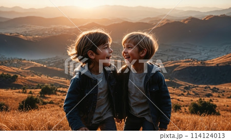 AI Generated Joy of Childhood in Nature for World Children Day 114124013