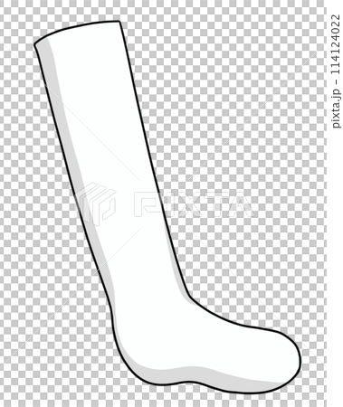 Loose simple knee socks, white, solid color 114124022
