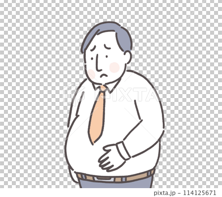 一個胖男人的插圖 一個胖男人的插圖 114125671