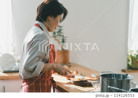 a forty-something woman a forty-something woman 114126553