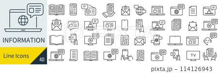 ベクターの情報のアイコンセット ベクターの情報のアイコンセット 114126943