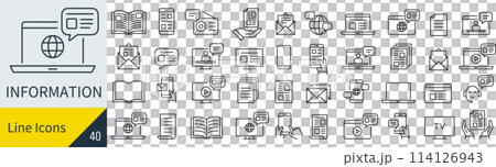 ベクターの情報のアイコンセット ベクターの情報のアイコンセット 114126943