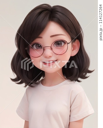 メガネをかけた女性 114127264