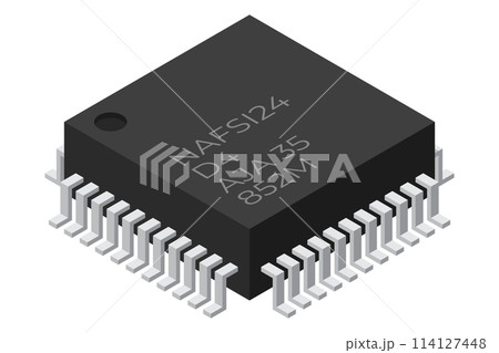 Microchip computer electronic component....のイラスト素材 [114127448] - PIXTA