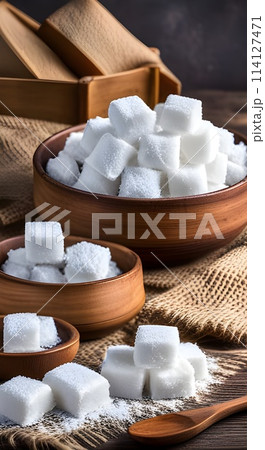 Pile of soft, white marshmallows in a bowl, part of a colorful candy collection for Ramadan feast, generated with AI. Pile of soft, white marshmallows in a bowl, part of a colorful candy collection for Ramadan feast, generated with AI. 114127471