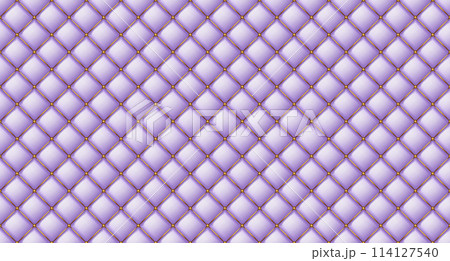 Upholstery quilted background. Purple leather texture sofa backdrop. Seamless texture quilted background 114127540