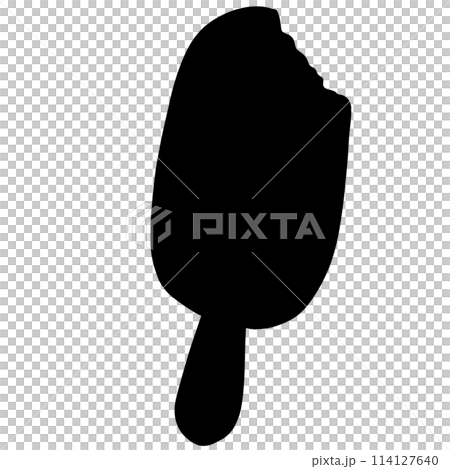 Ice cream, silhouette, icon and doodle style 114127640