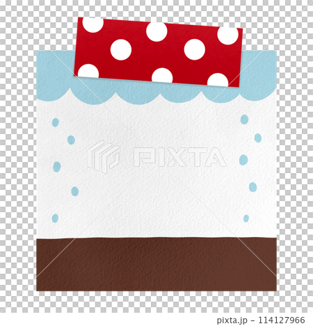Cute Paper Notepad With Red Color And White Dots Tape Washi illustration Cute Notepad Sky Rain And Ground Pattern illustration Colorful Notepad illustration 114127966