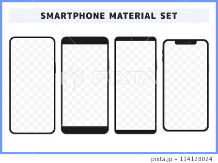 携帯・スマートフォンの素材セット	 114128024