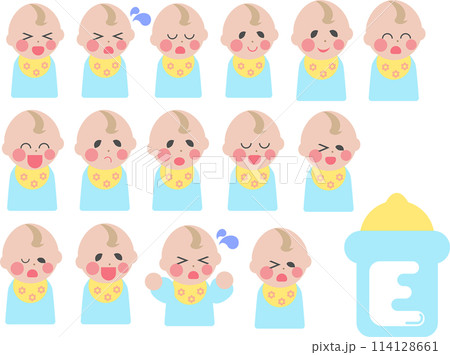 赤ちゃん表情差分素材集 114128661