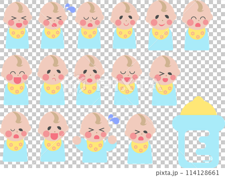 赤ちゃん表情差分素材集 114128661