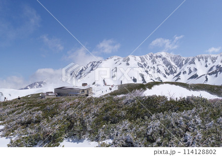 5月上旬の立山室堂 みくりが池温泉方向の眺め 5月上旬の立山室堂 みくりが池温泉方向の眺め 114128802