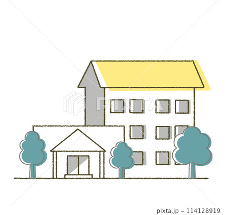 介護老人保健施設のイラスト素材 建物のイラスト 114128919