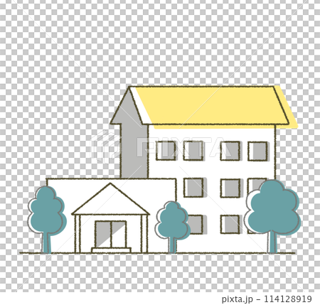 介護老人保健施設のイラスト素材 建物のイラスト 114128919