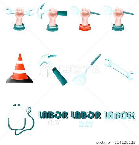 Set of Labor Day for workers of all professions Set of Labor Day for workers of all professions 114129223