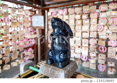 岡﨑神社の可愛い狛ううさぎ（京都） 114129693