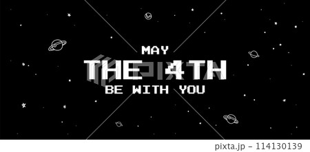 Happy May the 4th. Cosmos, universe futuristic...のイラスト素材 [114130139 ...