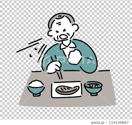 一位老人吃飯時窒息的插圖 114130667