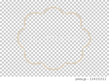 手書きのシンプルな雲形ふきだし素材 手書きのシンプルな雲形ふきだし素材 114131511