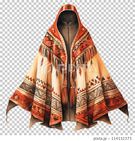 Mexican Poncho for Cultural Celebrations 114132373