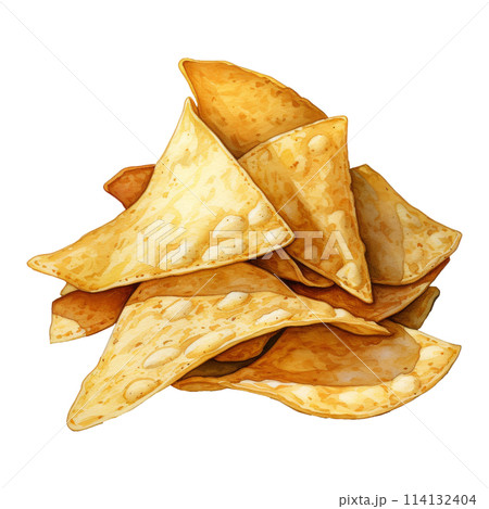 Triangular Tortilla Chips Stack Triangular Tortilla Chips Stack 114132404