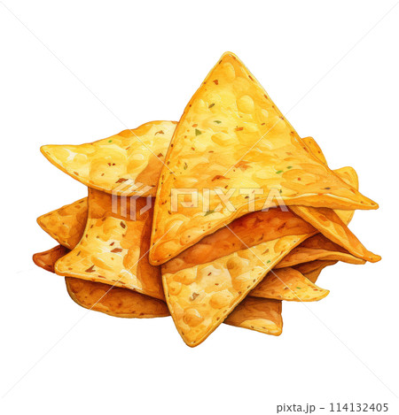 Triangular Tortilla Chips Stack 114132405