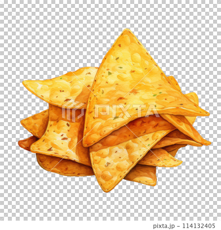 Triangular Tortilla Chips Stack 114132405