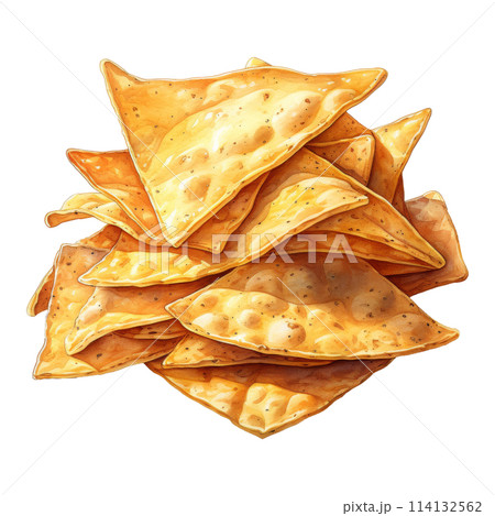 Triangular Tortilla Chips Stack 114132562