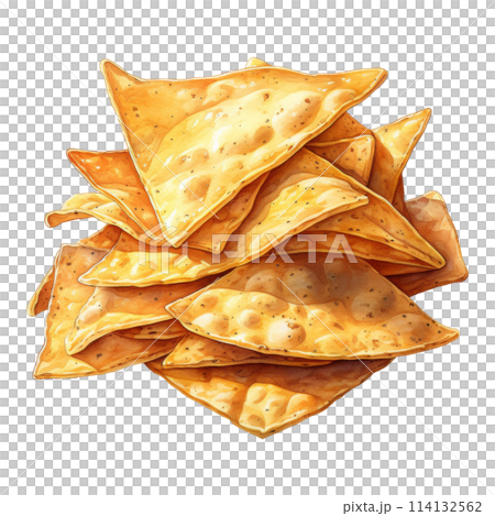 Triangular Tortilla Chips Stack 114132562
