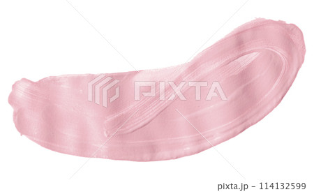 Pink paintbrush isolated on white background. Watercolor 114132599